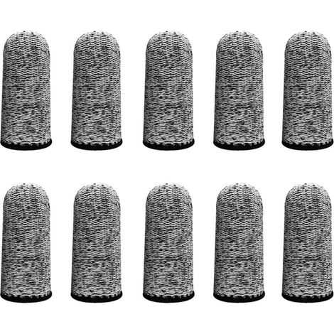 Pack of 10 reusable finger protectors for work, cooking, gardening, sculpting, grey (1/5)