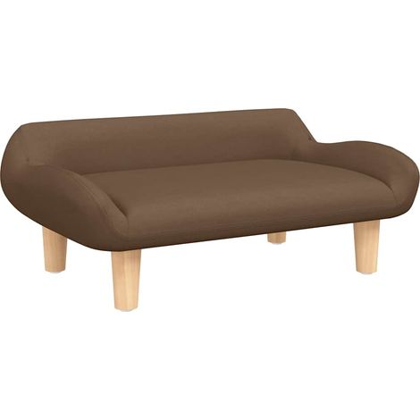 Lit pour chien panier canapé confortable 70 x 40 x 24 cm tissu marron