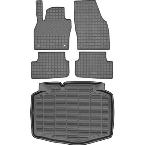 Ensemble de tapis de sol en caoutchouc pour Seat Ibiza V Hatchback à partir de 2017 + tapis de coffre (1/5)