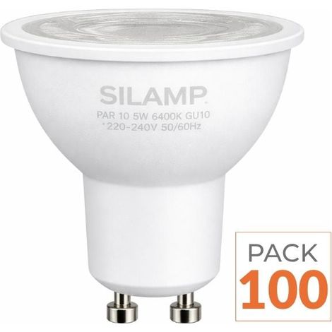 Ampoule LED GU10 8W 220V PAR16 COB - Pack de 100 - Blanc Froid 6000K - 8000K - SILAMP (1/2)