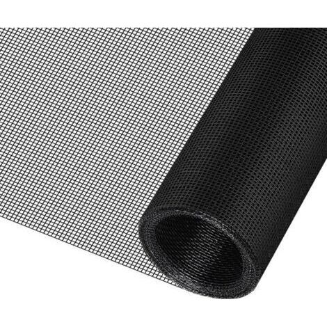 300x120cm Moustiqueres Fenêtre, Résistant aux UV Anti Insecte Moustiquaire pour Fenêtre, DIY Rouleau Moustiquaire Fenetre Enroulable, Toile Moustiquaire Porte, Tissu moustiquaire au mètre(Noir) (1/5)