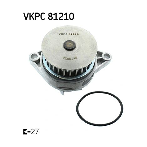 Pompe à eau, refroidissement du moteur SKF VKPC 81210 SEAT 030 121 005 N