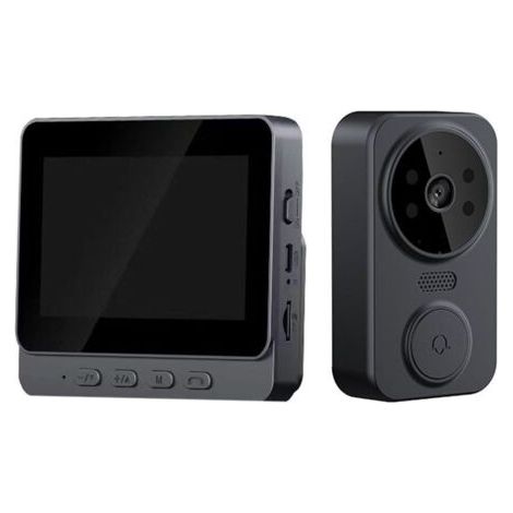 Sonnette vidéo sans fil, écran de 4,3 pouces, sonnette de téléphone, interphone, Wi-Fi 2,4 GHz, haut-parleur intégré, microphone (1/5)