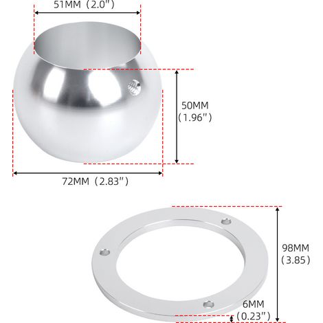 SBC BBC 350 Drehbarer Lenksäulenhalter aus Aluminiumlegierung für 2-Zoll-A-Säulen (eine Packung) (1/3)