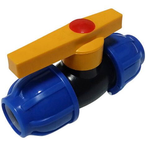 Connecteur de Tuyau PE de 63mm Robinet à Tournant Sphérique Connecteur de Tuyau d'eau Robinet de Robinetterie Accessoires de Tuyau (1/5)