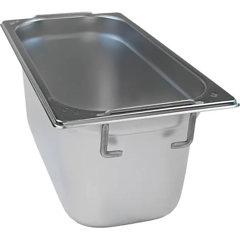 Bac gastronorme GN 1/3 - 150 poignées escamontables en inox REDFOX - GN 1/3-150 U - REDFOX