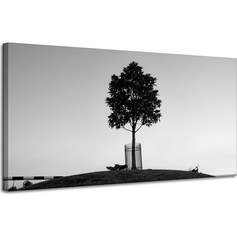 Leinwanddruck Natur Baum Schwarzweiß 120x60