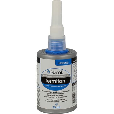 Fermitan Kleber für Heizung - Trinkwasser, anaerober Kleber, 75ml Flasche (1/4)