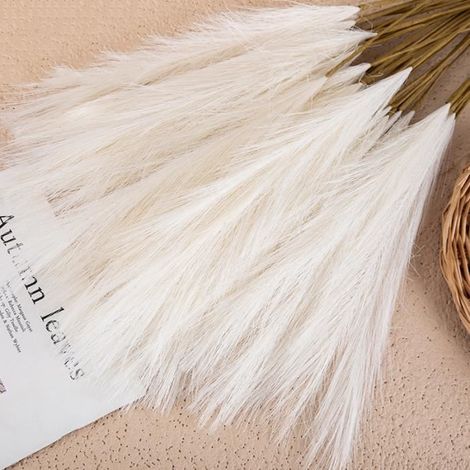 Bouquet de Fleurs Artificielles - Blanc Lait - 5pcs - 56cm - Décoration Mariage - Intérieur (1/4)