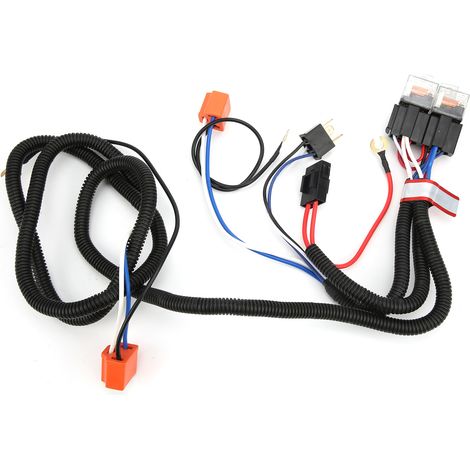 Kit de Câblage Relais Phare Étanche PE, Câble d'Alimentation 12V pour Projecteur LED