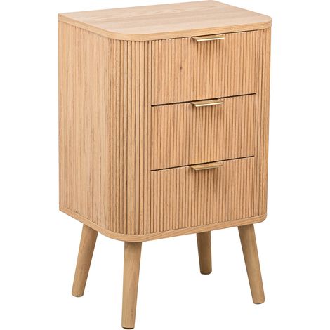 Nordlys - Table de Chevet Nuit Appoint Naturel en Bois (1/5)