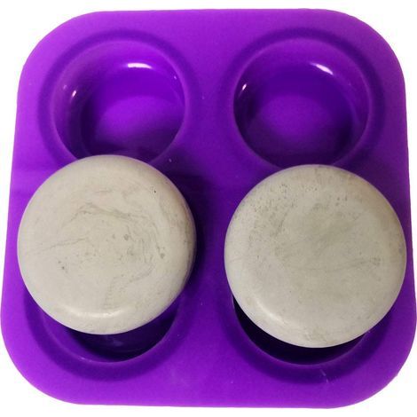 Moule Silicone - 1 pièce, Moule Silicone Oursin Rond 4 Cavités - Pour Ciment/Gypse, Peinture Mandala (1/5)
