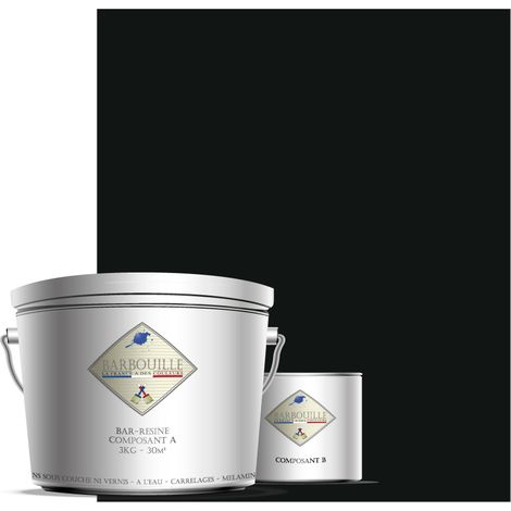 Peinture résine époxy 2,5L MAT 25m² Noir Maléficio