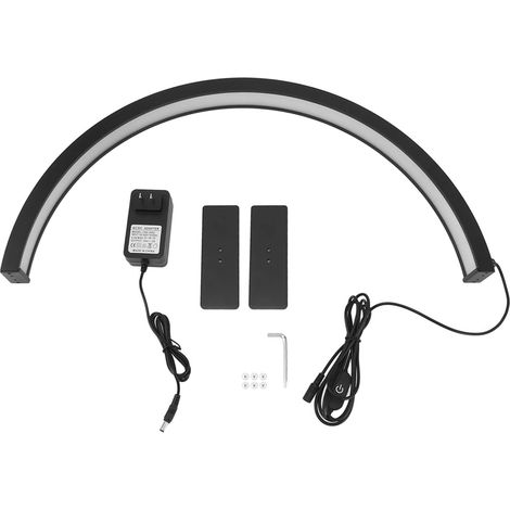 Demi-lune LED 3 couleurs ajustable lampe de bureau pour beauté, soins de la peau, onglerie, salon, éclairage SPA, 100-240V, 56cm (1/5)