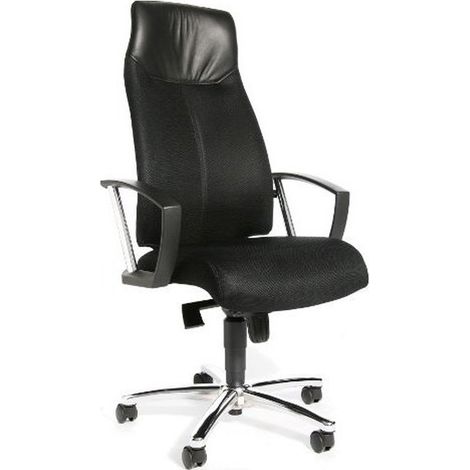 SP Topstar Bürostuhl / Drehstuhl HIGH SIT UP Al. A1 Stoff schwarz Chrom (1/2)