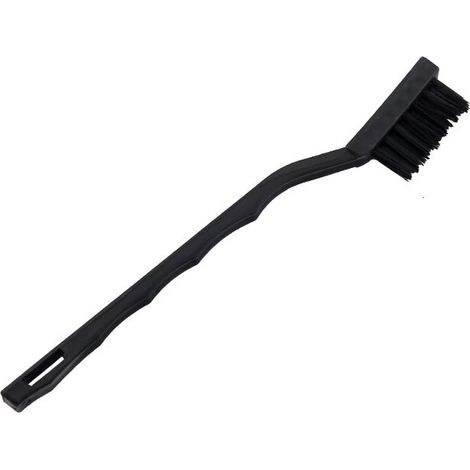 1 Pièces Mini Brosse de nettoyage et avec Manche Incurvé en Plastique Noir pour Nettoyer Rouille Les Taches D'huile Poussière Peinture(Nylonse) (1/2)