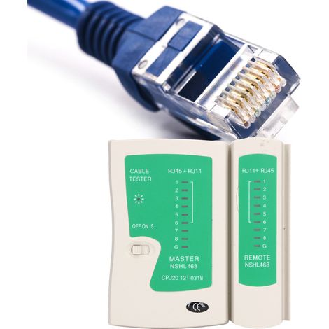 Testeur de câbles réseau multifonctionnel RJ11+RJ45 (1/5)
