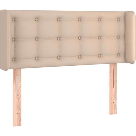 Tête de lit avec oreilles, Résistante et économique, Panneau de lit, Cappuccino 103x16x78/88 cm Similicuir OIB7894E (1/5)
