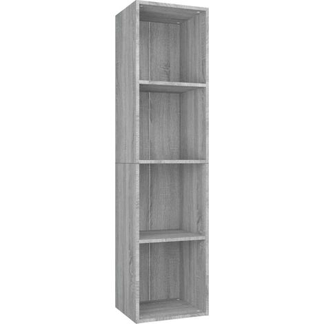 Maison Exclusive - Estantería/mueble de TV contrachapada gris Son (1/5)