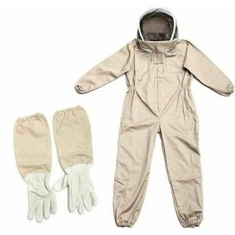 Professioneller Imkeranzug XL inklusive Imkerbekleidung mit freistehendem Schleier und langen Handschuhen...