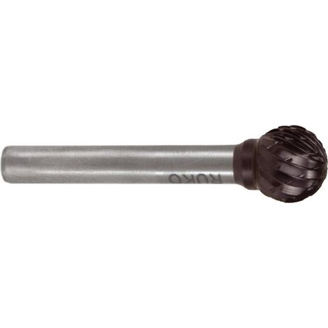 RUKO Fresa in metallo duro KUD Ø 10 mm lunghezza testa 9 mm Ø gambo 6 mm TiCN dentatura KVZ 4 - 116043TC