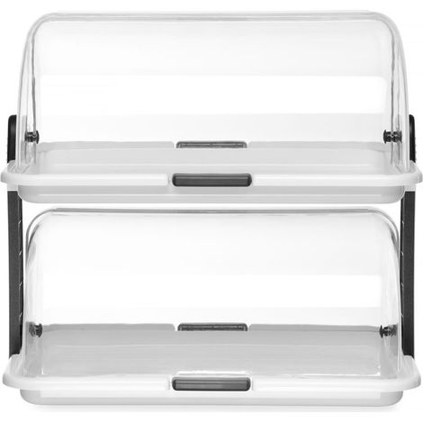 Buffetvitrine mit doppelter Rolltop-Abdeckung 380 x 260 x 355 mm - Hendi 871768 (1/2)