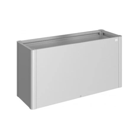 aiuola rialzata da esterno argento metallizzato, misura 1,5x0,50 - biohort