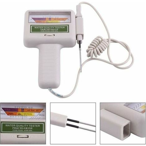 Testeur Chlore Piscine, 7,27,8 pH Analyseur Chlore PH Piscine Testeur de Chlore Électronique . Testeur Eau Piscine Portable Mesure Automatique Chlore pour Piscine (1/5)