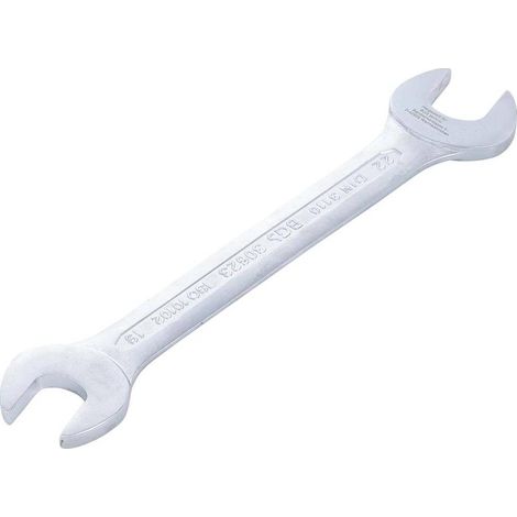 Clé Plate 19 x 22 mm - Acier Résistant - Outil de Serrage Polyvalent, Pro - D-Work (1/5)