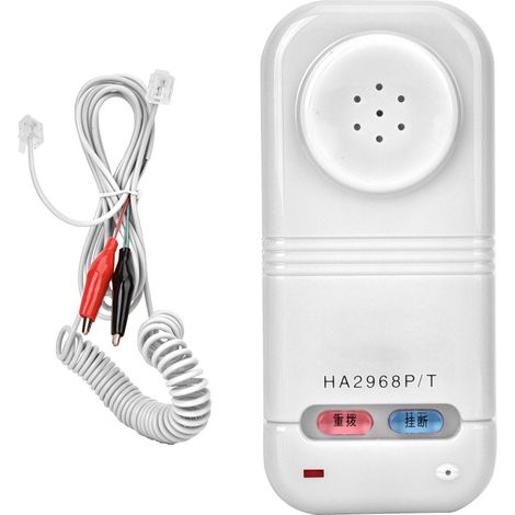 Testeur de Ligne Téléphonique avec Détection DTMF et Identification d'Appelant - Outil Fibre Optique (Blanc) (1/5)