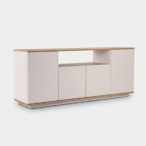 Moderne Anrichte mit 4 Türen und Regal für das Wohnzimmer Arista - Beige (1/5)