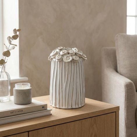 Relica White Washed Flower Vase (1/2)