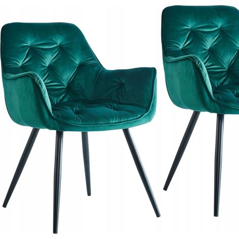 Silla de terciopelo verde HF-058 (1/5)