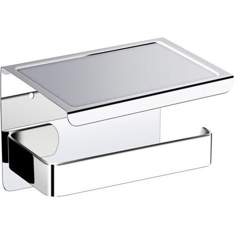 Porte Rouleau Papier Toilettes avec Adhésif 3M 304 Acier Inoxydable Porte Papier Toilette avec Étagère de Rangement Chrome (1/5)