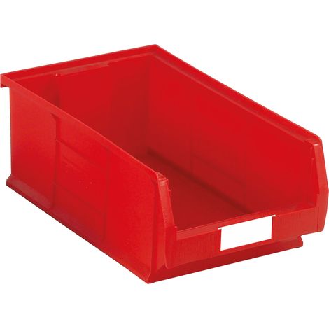 Bac de rangement RS PRO Rouge en PP, 200mm x 315mm x 510mm ( Prix pour 1 ) (1/2)