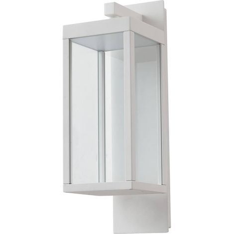 Lucande Lámpara de pared Led exterior 'Ferdinand' en Blanco Aluminio