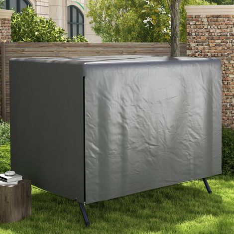 Housse de protection pour mobilier de jardin, 215 cm x 155 cm x 150 cm, gris foncé
