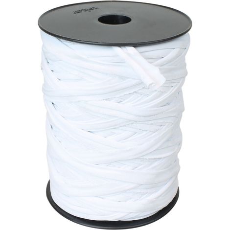 Linxor – Bobine de lien en lycra 150 m – Élastique et flexible – Résistance exceptionnelle pour tuteurage et fixation – Blanc