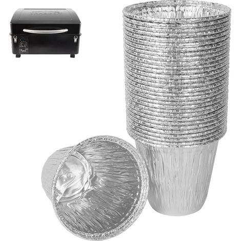 Lot de 30 Revêtement Bac à graisse, Aluminium, 10,9x10,2 cm, Accessoire Gril, Pour Traeger Ranger PTG Scout (1/5)