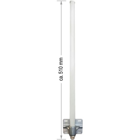 Delock wlan antenna n plug 802.11 b/g/n 8 dbi omnidirectional fixed gray outdoor