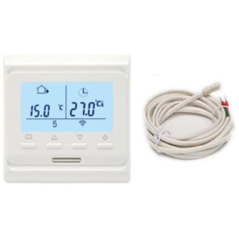 Thermostat Intelligent WIFI Blanc 3A, Régulateur pour Chauffage au Sol Eau et Chaudière Gaz, IP20, Puissance 3200W, Tension 100-230VAC, PC Ignifuge, Dimensions 86×89×43mm – Contrôle à Distance pour Ma