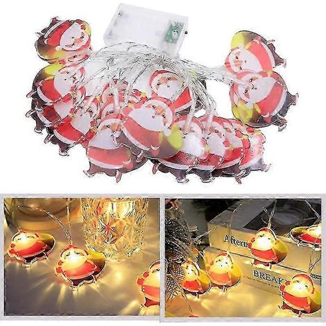 Guirlande lumineuse Père Noël, guirlande lumineuse LED, guirlande lumineuse pour sapin de Noël, décorations pour sapin de Noël à utiliser à la maison (1/5)
