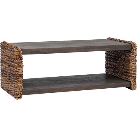 Coffee Table Natural 90 x 45 x 35 cm Solid Mahogany Wood vidaXL
