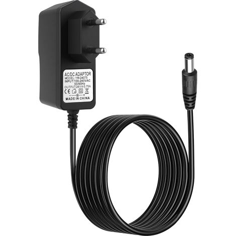 Chargeur 24V 0.75A pour Aspirateur Balai X-Pert 6.60 RH6821 18W Adaptateur Secteur pour Aspirateur RH6837 RH6838 RH6877 RH6878 RH6879 TY6838 TY6837 TY6878 EO6838 EO6878, 5.5x2.5mm, 1.2M (1/5)