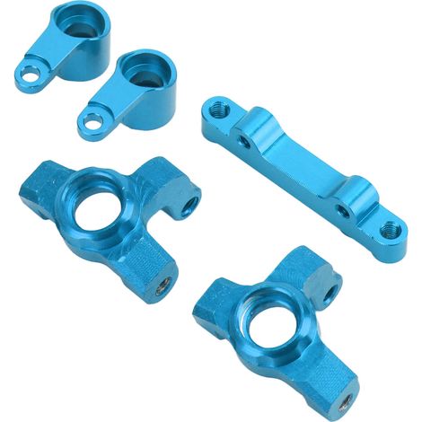 Groupe de direction en aluminium avec cuvette de direction avant pour camion Losi MiniT 2.0 2WD 1/18 (bleu) (1/5)