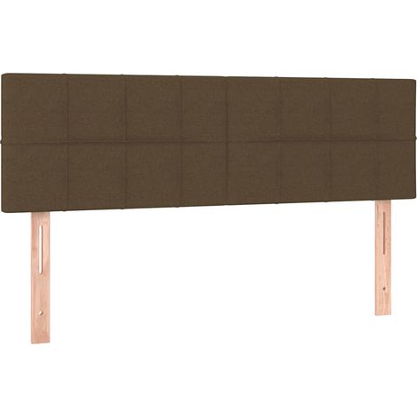 Maison Exclusive - Cabeceros tela marrón oscuro 144x5x78/88 cm (1/5)