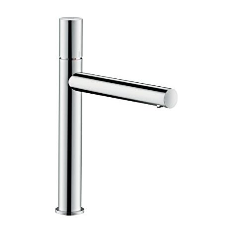 AXOR Uno Miscelatore monocomando lavabo 200 con maniglia Zero per lavabi d'appoggio e set di scarico Cromo, 45003000 (1/4)