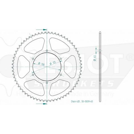Couronne ESJOT 65 Dents