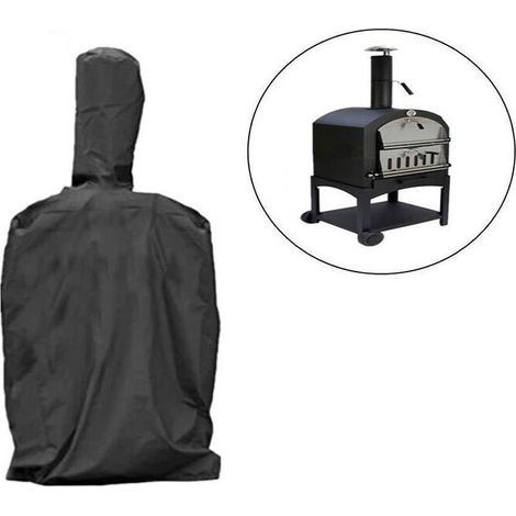 Black Oxford 37×50×160Cm Outdoor Pizza Oven Cover, Garden Oven Protective Cover with Drawstring, Waterproof, Dustproof (1/5)