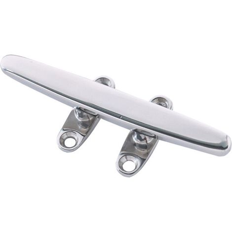 Cleat 150mm, V2A Stainless Steel Mooring Dock, Rope Fixing with 4 Holes for Shade Sail, Sailing Boat